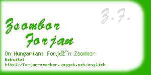 zsombor forjan business card